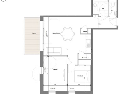 APPARTEMENT T3 NEUF A VENDRE - LE MONETIER LES BAINS - 57,78 m2 - 393000 €