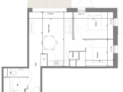 TIPO 3 - LE MONETIER LES BAINS - 57.74 m2 - VENDUTO