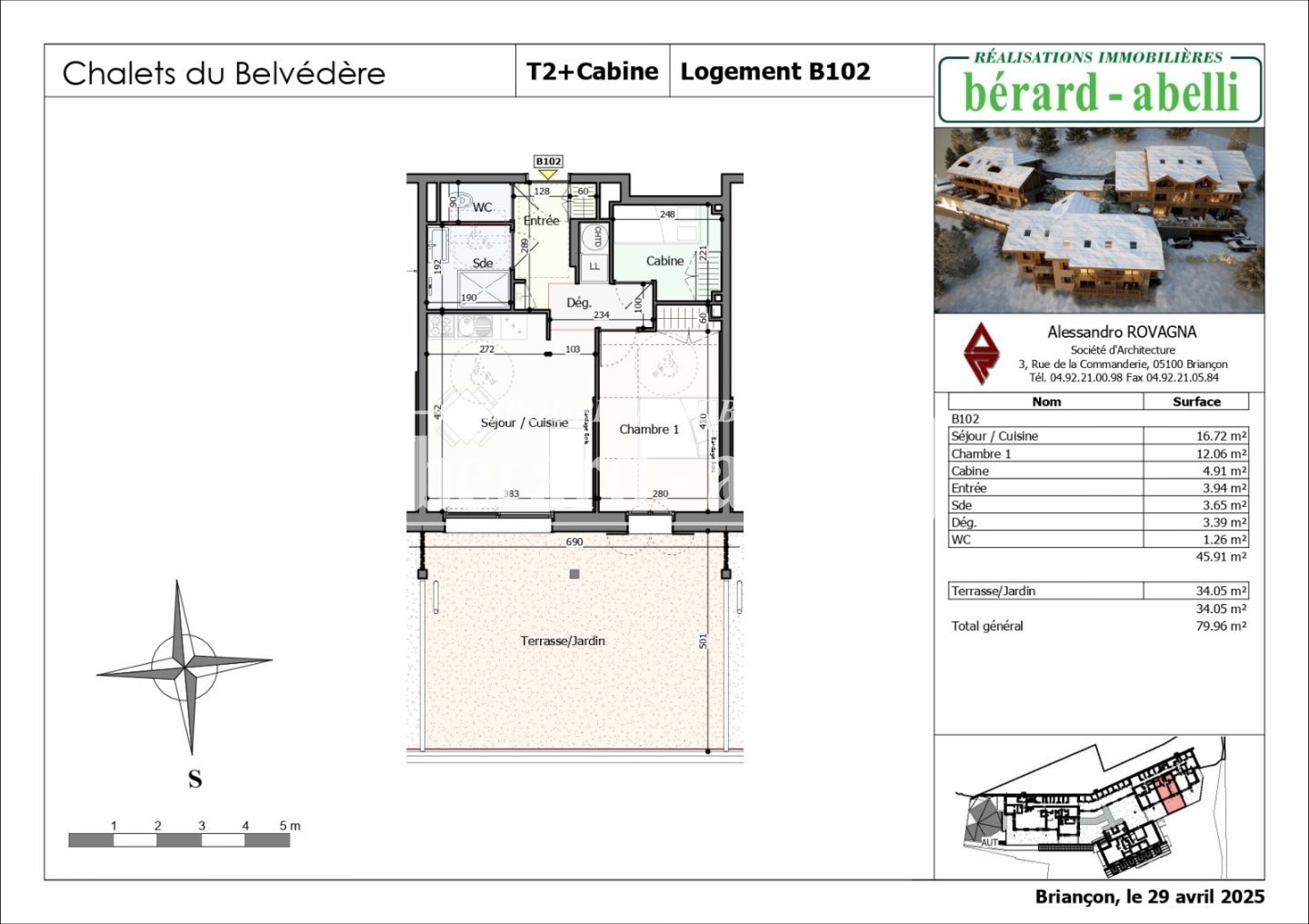 TIPO 3 IN VENDITA - SERRE CHEVALIER - 45.91 m2 - 405 000 &euro;