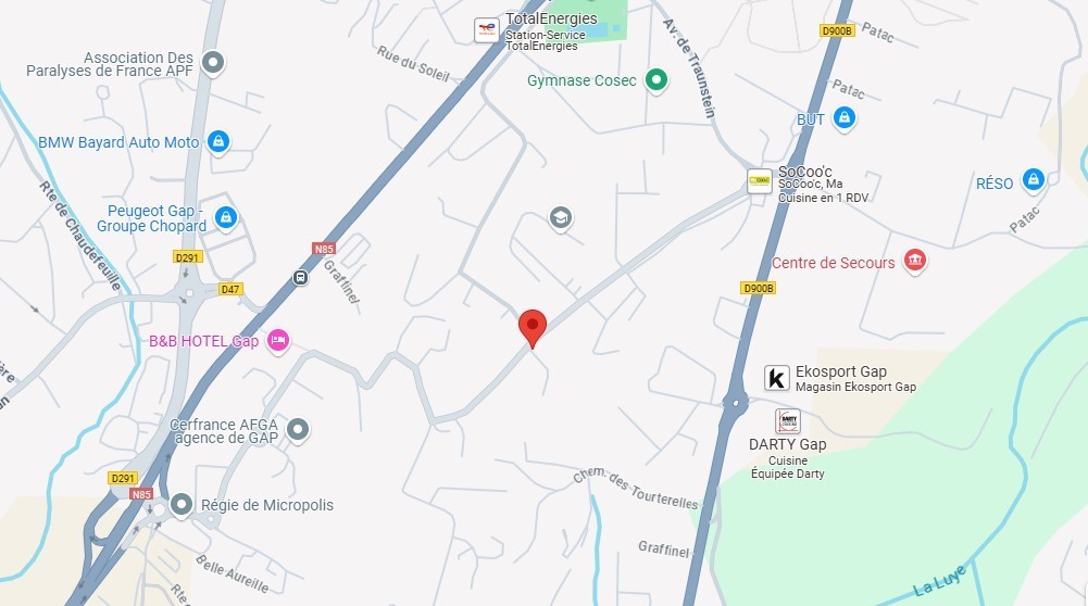Emplacement geographique - résidence le Bois des Loups - Gap