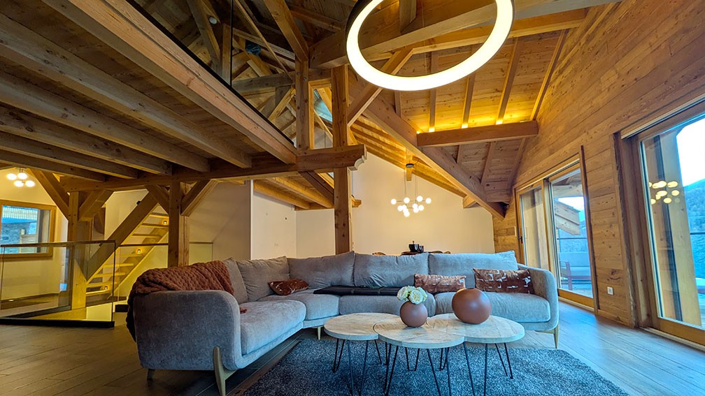Salon chalet neuf  vendre Serre-Chevalier