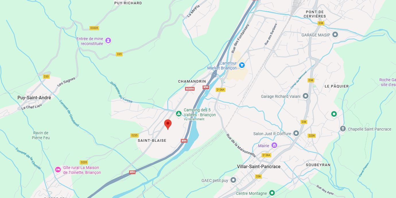 Emplacement géographique - LES PERCE NEIGE - ST BLAISE